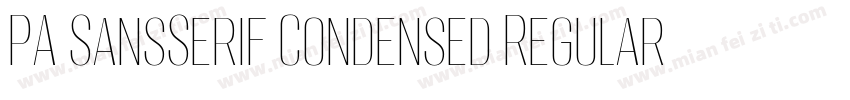 PA SansSerif Condensed Regular字体转换